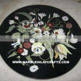 Marble Stone Inlaid Table Top Pietra Dura Table Top Antique thumbnail-1