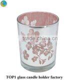 Glass Candle Holder Unique Crystal Glass Clear Candlestick