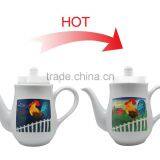 new brand color changing magic heat sensitive teapot