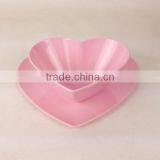 Heart Dinnersets for Lover's Day, Pink Heart Shape Bowl and Plate thumbnail-2