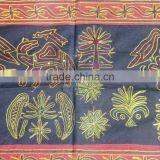 Traditionally Designed Hand Embroidery Work Indian Cotton Wall Hanging Mix Design Tapestry thumbnail-2