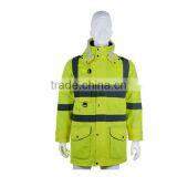 Polyester Fabric With PVC Coating High Visibility Reflective Rain Coat thumbnail-5
