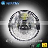 DRL ECE R112 7 Inch Round Led Headlight 12v 24v Landrover Defender Led Headlamp thumbnail-1