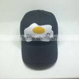 5 Panel Cap With Custom Embroidery Patch Black Hat thumbnail-2
