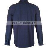 Turn-down Collar Blank Slim Fit Shirts Cotton Long Sleeve Casual Shirts for Men thumbnail-6