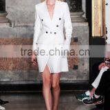 2016 Women Fashion Winter Wool Fabric Long Knee Length Coat for Girls thumbnail-2