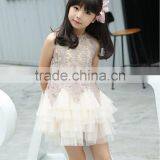 2017 Mum and Daughter Matching Dress Lace Flower Girl Dress thumbnail-3