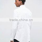 Plus Size Long Sleeve Spread Collar Mens Pre-Shrunk 100% Cotton Breathable Slim Fit Casual White Point Printed Dress Shirts thumbnail-2