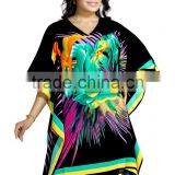 New Design Canvas Crepe Digital Printed Kaftan / Poncho/children Kaftan thumbnail-4