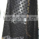 Black Machine Embroidered PHULKARI GEORGETTE DUPATTA SHAWL