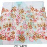 Chiffon Voile Fashion Scarf Printing Floral Geometrical Pattern thumbnail-1