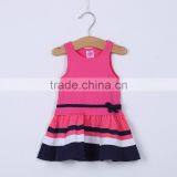MGOO Latest Design Baby Girl Little Princess Dress Clothes Children Wholesale Black Contrast A Line Dresses CS009 thumbnail-3