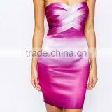 MGOO Customized Couture Bandage Dress In Tie Dye Strapless Midi Bodycon Club Dress One Piece Sinkly thumbnail-4