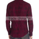 Top Quality Latest Shirts Design Red Black Men Flannel Shirt thumbnail-3