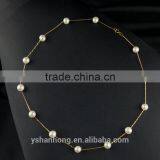 Natural Freshwater Pearl Necklace S925 Silver Clavicle Chain 2016 thumbnail-3