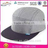 No Logo Strip Pattern Custom 5 Panel Hat and Cap thumbnail-1