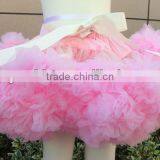 2014 New Hot Charming Super Fluffy Girls Party Dance Coral Pettiskirts Ballet Girls Ruffled Tutu Fluffy Chiffon Soft Pettiskirt thumbnail-1
