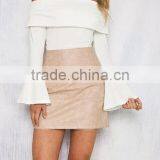 Runwaylover EY2337B 2017 Women Flare Sleeve Fashion Off-Shoulder Knitted Blouse thumbnail-5