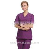 Juqian 2016 Quality Hot Purple V Neck Summer Hospital Housekeeping Staff Uniforms thumbnail-5
