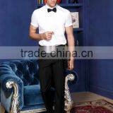 Mens Tailor Dress Shirts Banded Collar Shirts Poly Cotton Shirt for Men thumbnail-6