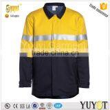 ZIP FRONT HIGH VIS TWO TONE RESISTANT COLD CLIMATE JACKET WITH REFLECTIVE TAPE thumbnail-1
