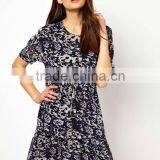 Abstract Animal Drawstring Dress thumbnail-1