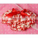 Red Heart White Satin Ruffles Bloomers Panties BSH2 thumbnail-1