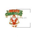 Pin Brooches Christmas Santa Claus Gold Plated Red & Green Enamel Metal Brooch thumbnail-2