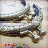 Antique Carving Kiss Lock Brass Purse Frame Handmade Coin Purse Frame thumbnail-4