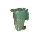 120L Eco-Friendly Standing dk Green Commercial Waste Waste Bins With Rubber Wheels