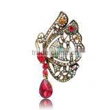 Butterfly Multicolor Water Drop Crystal Brooches Elegant Jewelry Animal Pin Brooches thumbnail-3