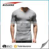 Custom Moisture Wicking Fitness Clothing Polyester Spandex Muscle Compression Gym Mens T Shirts thumbnail-4