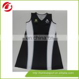 Cheap wholesale custom design netball jersey by lycra fabric