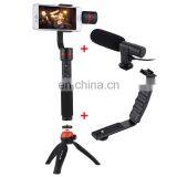 PULUZ G1 3-Axis Stabilizer Handheld Gimbal With Clamp Mount and Tripod Holder + L-Shape Bracket + Video Microphone thumbnail-1