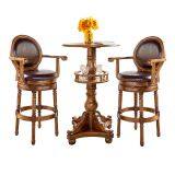 IVSY 7120B American Style Bar Chair Wooden Bar Stool Home Or Commercial Usage 24