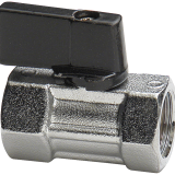 324 PN25 Threaded M / F Brass Ball Mini Valve Full Bore Chrome-plate Ball