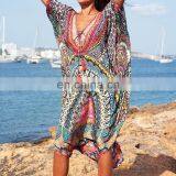 Плюс-размерный распечатанный пляжный костюм, пахо для пляжа, купальник-крывалка, палео для пляжа для женщин, купальник-крывалка, сарафан-туника для пляжа thumbnail-2