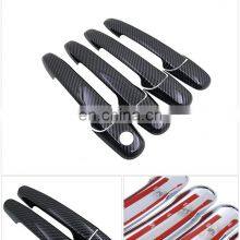 Gloss Black Carbon Fiber Door Handle Cover Catch Trim Car Cap Accessories for Mazda 2 Demio DY Mazda2 2003 2004 2005 2006 2007 thumbnail-2