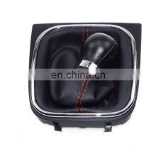 New Leather Manual Gear Shift Knob Cover For VW Golf 6 Jetta 5 1KD 711 113 A thumbnail-1