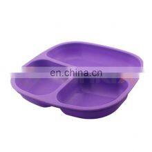Silicone Candy Color Partition Dinner Plate thumbnail-2