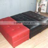 Soho Modern Contemporary Leather Sofa Stool & Ottoman With Storage thumbnail-2