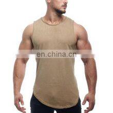 Wholesale 2022 Tank Tops 100% Cotton/Polyester Custom Gym Men's Fitness Tank Top thumbnail-3