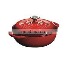 Classic Red Cooking Pot Wholesale Kitchen Enamel Cast Iron Cookware thumbnail-2