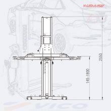 Mobile Hydraulic Single Post Car Lift Machine # V-JZD-A-1527 thumbnail-3