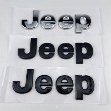 3D Matte Black JEEP Letter Car Stickers ABS Car Badges Plastic Chrome Car Emblem