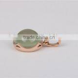 Wholesale Natural Precious Gemstone Silver Pendant Prehnite Handmade Jewellery thumbnail-3