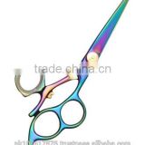 Hairdressing shears Plasama coated with triple ring and swivel thumb