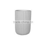 White Vertical Stripes Polyresin Bathroom Accessories Set for Hotel and Home thumbnail-3