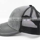 Leather Brim Grey Trucker Hats With High Quality thumbnail-4