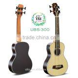 China wholesale solid wooden fretless bass ukulele guitar 4 strings electric